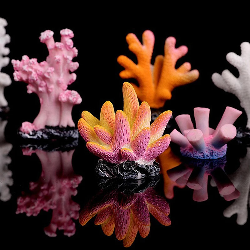 Artificial Coral Fish Tank Decoration Emulates Starfish Resin Reef Landscape Aquarium Decoration Craft Tabletop Decoration Oasis Select