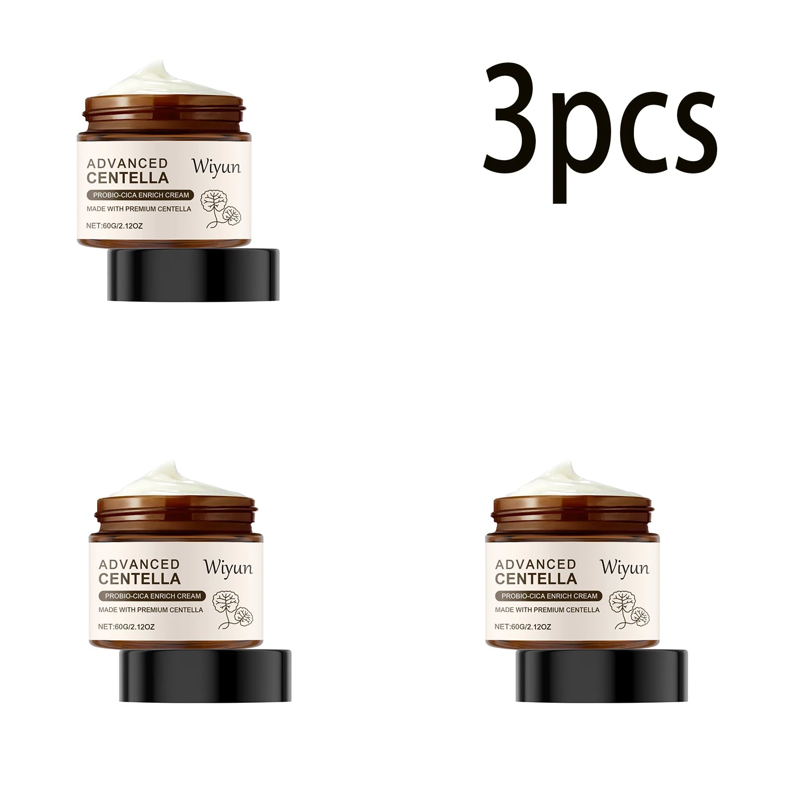 Centella Probiotic Soothing Cream Soothes Redness Hydrates Dry Skin Improves Elasticity Smoothing Brightening Facial Cream Oasis Select 60gx3boxed