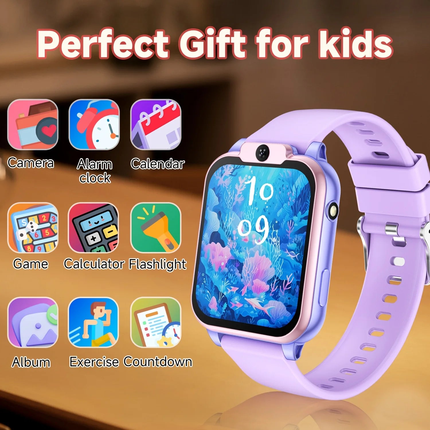 Kids' Smart Watch – 18 Games, Pedometer & LED Flashlight