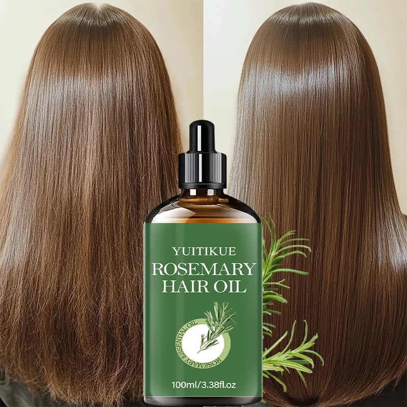 YUITIKUE Rosemary Essential Hair Oil, Deeply Moisturizes Hair, Leaves It Smooth, Shiny and Manageable Oasis Select