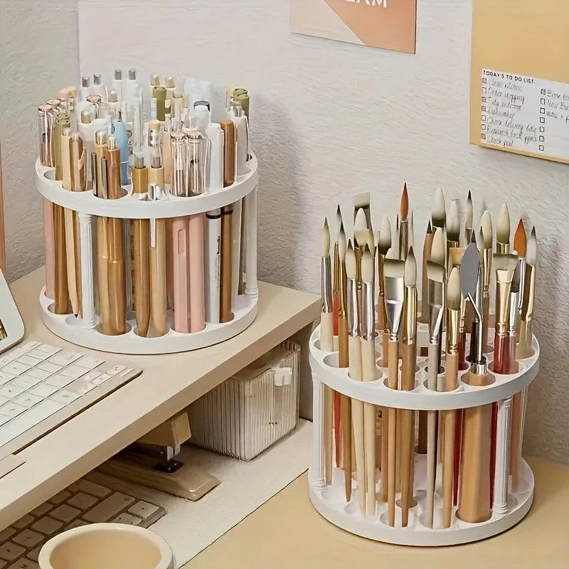 New Thickened Makeup Brush Storage Rack Detachable and Washable Circular Makeup Brush Holder Pen Holder Oasis Select
