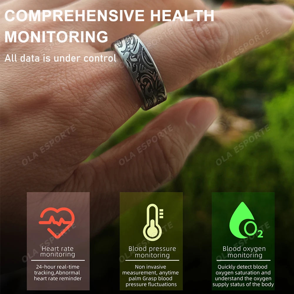 Smart Ring – Heart Rate, SpO2 & Sleep Monitor | IP68 Waterproof