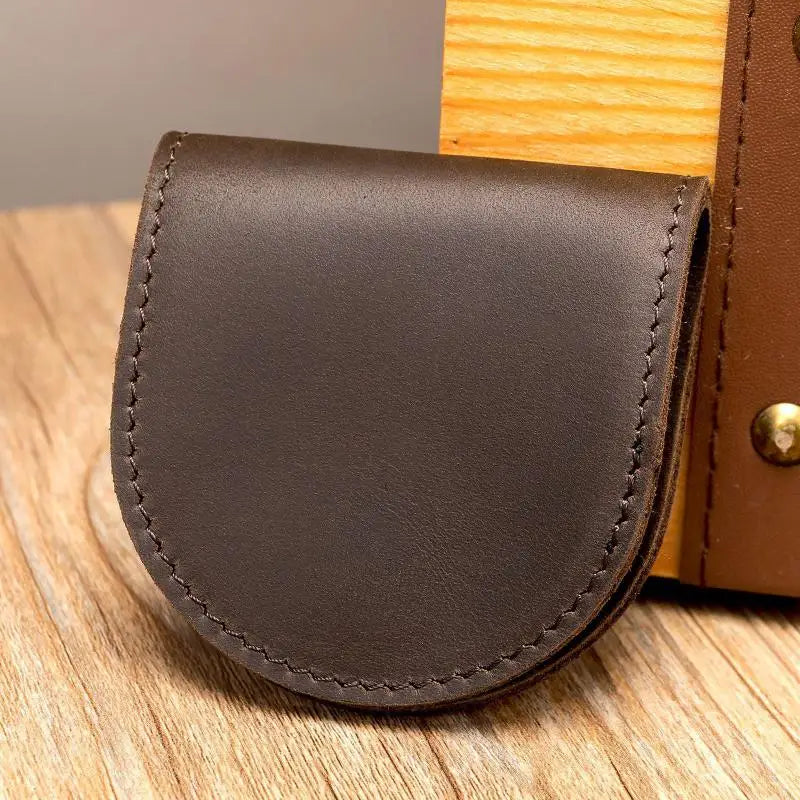 Mini Genuine Leather Coin Wallet – Hasp Purse for Women & Kids