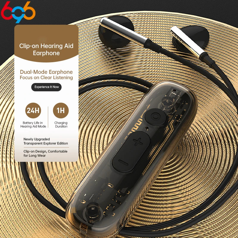 Mini Bluetooth Headset Neckband Earbuds BT 5.4 Stereo Headsets Rechargeable Audio-Assisted Earphone Sound Amplifiers Headphones Oasis Select