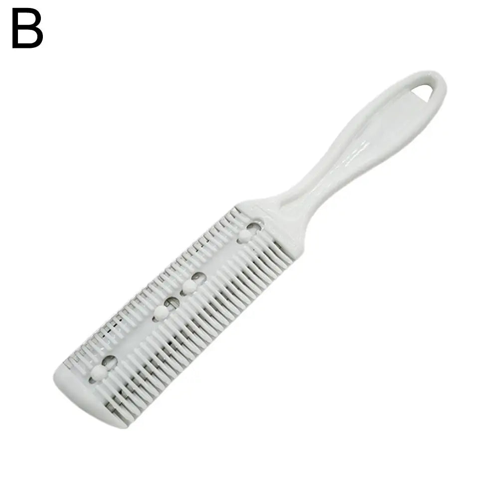 Barber Hair Cutting Comb with Razor Blades Thinning Hair Trimmer Styling Tool Haircut Brush Shaving Comb for Professional Haircu Oasis Select B
