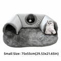 Warm Non-Slip Base Cat Tunnel Bed Removable Washable Anti Dirty Cat House U-shaped Cat Channel Pet Supplies Oasis Select S