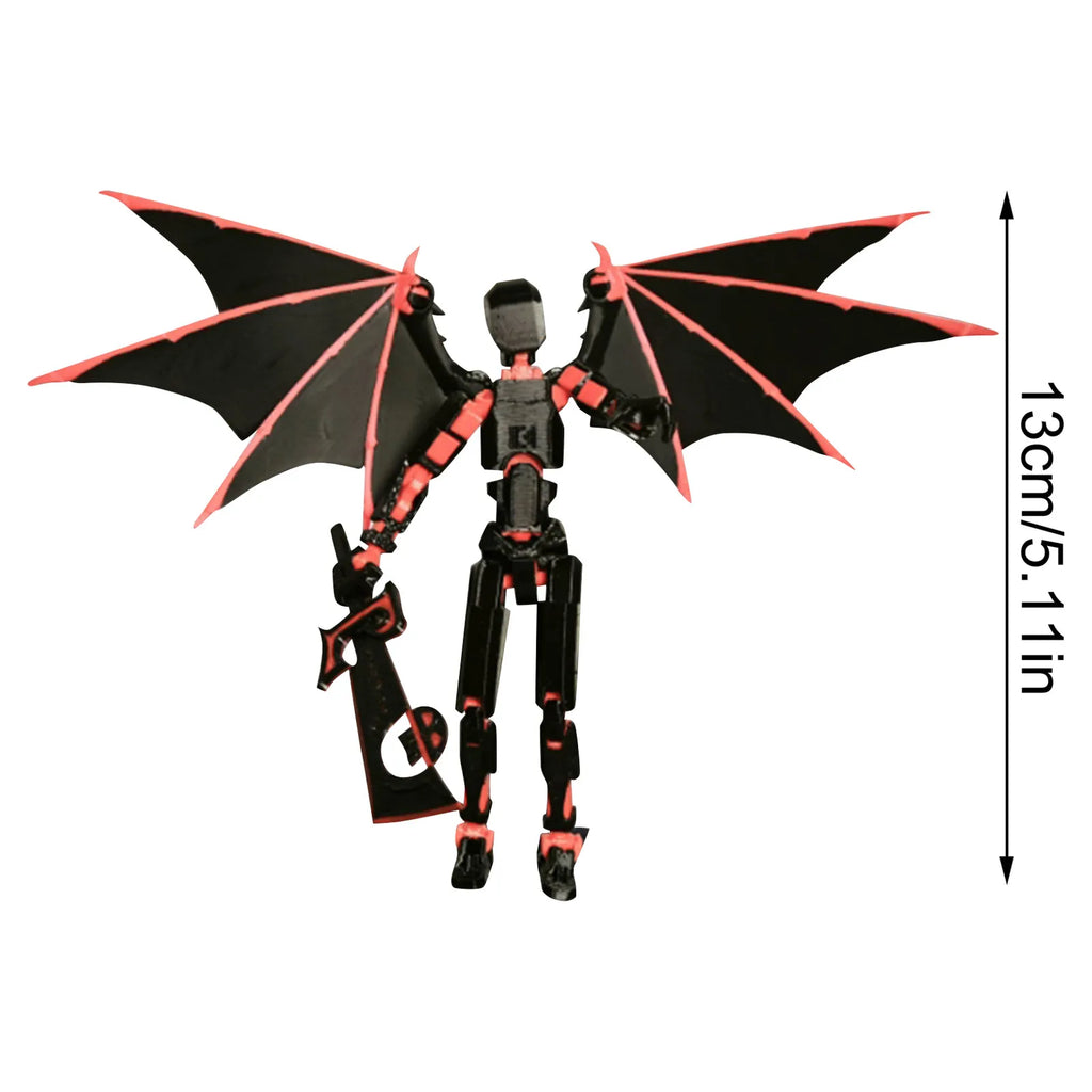 13-Joint Robot Action Figure with 6 Weapons | Desk Collectible Robot Action Figure Oasis Select black One Size