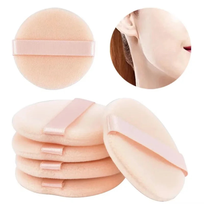 1/2/3/4pcs Soft Velvet Makeup Sponge Loose Powder Cosmetic Puff Double-sided Face Makeup Sponge Concealer Wet Dry Makeup Tools Oasis Select
