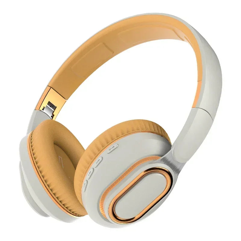 H7 Tv Bluetooth Headphone Wireless Headphone With USB Adaptor Headset Noise Cancelling Stereo Bass Earphone Foldable for TV PC Oasis Select Beige
