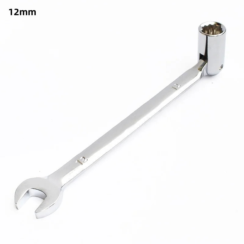 Double End Swivel-Socket Wrench Tool Activity Sockets Set Tools,Metric Swivel Head Flexible Socket Wrench Spanner CRV Steel Tool Oasis Select 12mm
