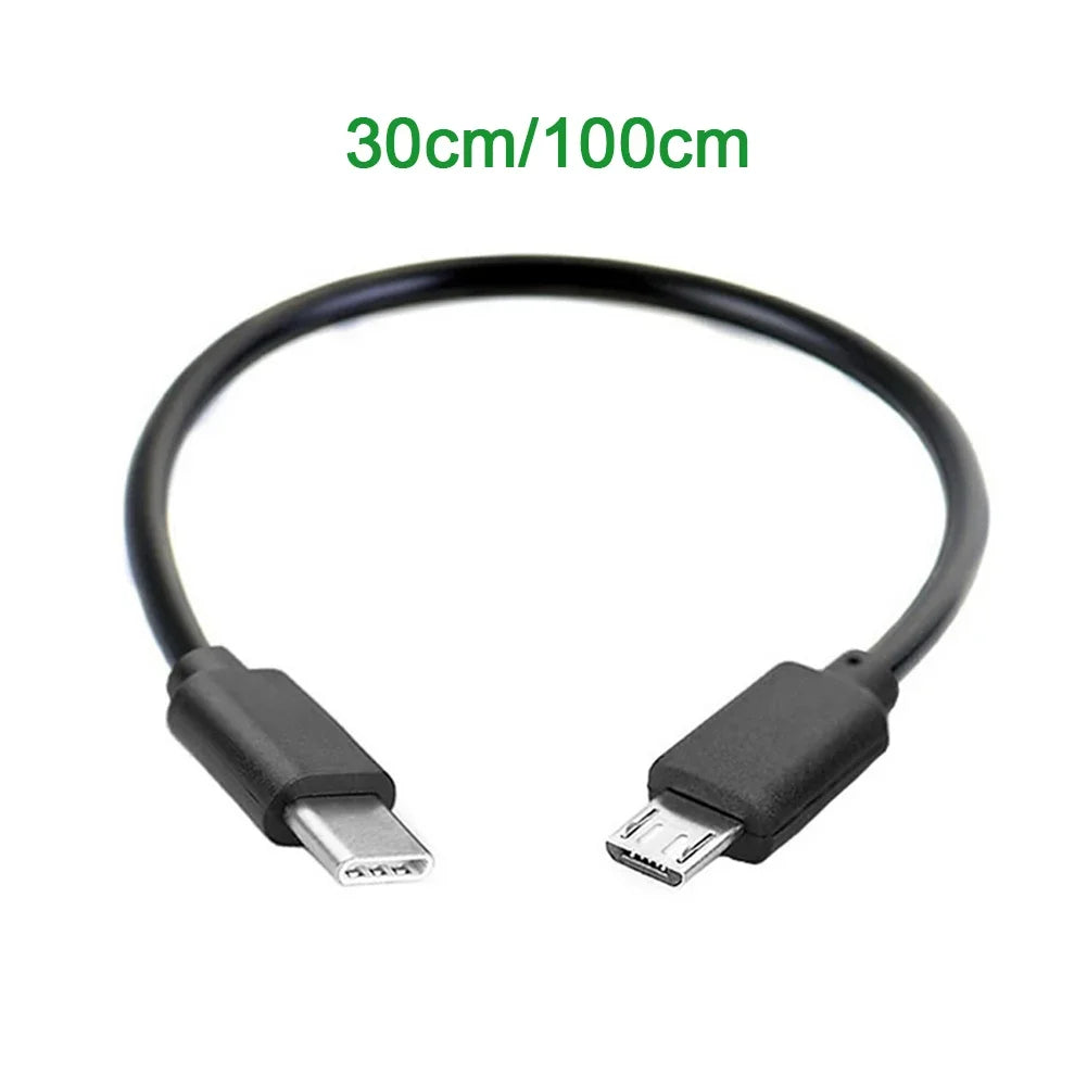 Type-C to Micro USB OTG Cable 30cm/100cm | Fast Data & Charging