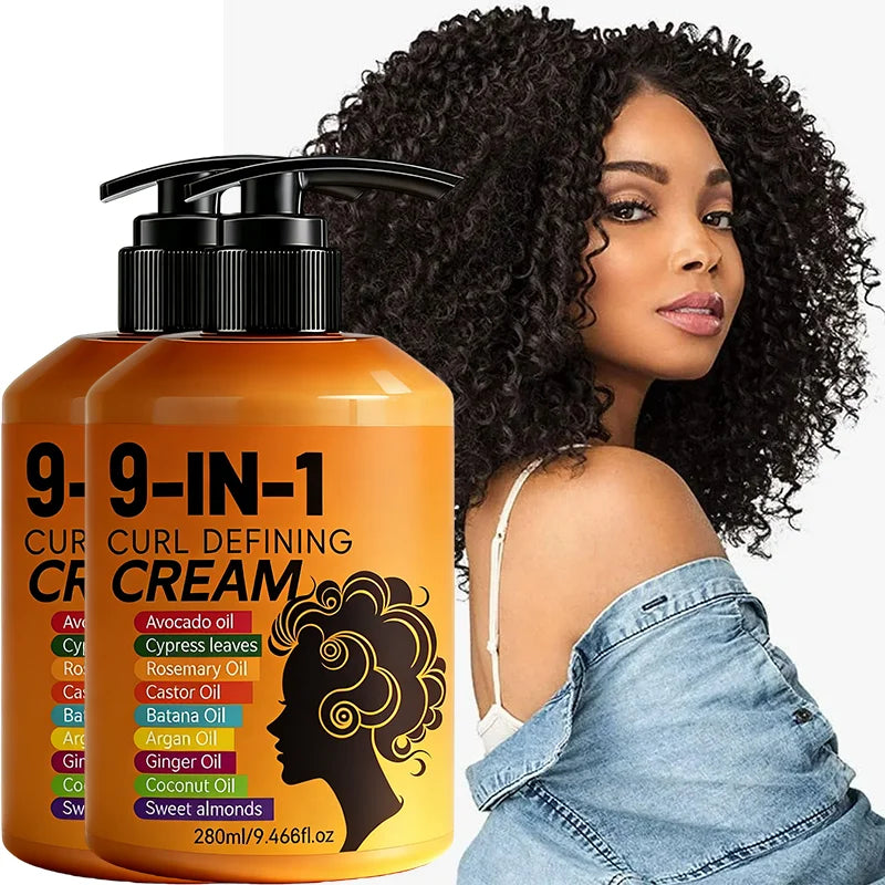 280ml Curly hair Styling cream, moisturizing and smoothing formula, enhances the elasticity and shine of curly hair, easy to set Oasis Select 2 pcs