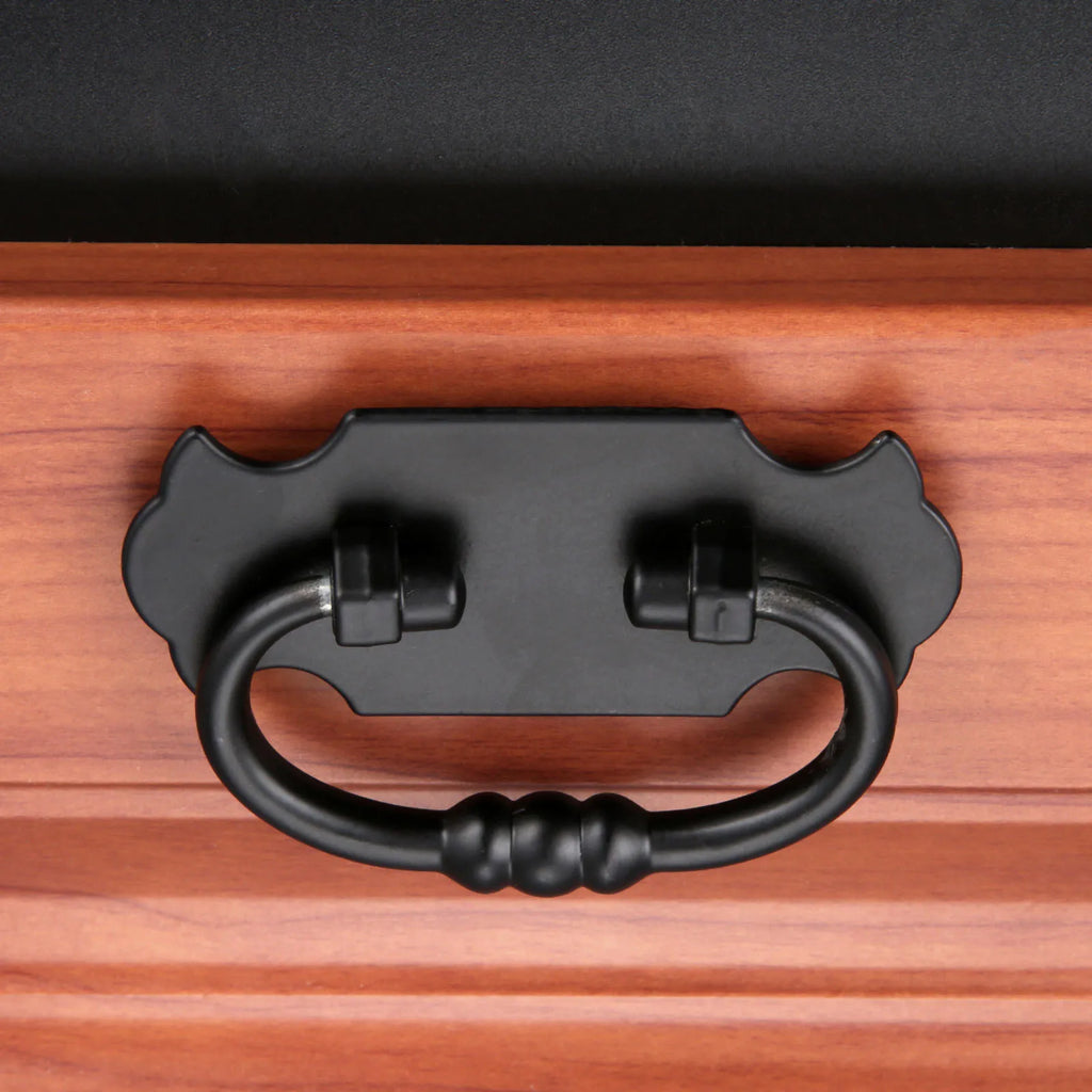 1Pc 88*56mm Black Handle Zinc Alloy Pull For Drawer Door Cabinet Bin Wardrobe Vintage Jewelry Chest Suitcase Furniture Hardware Oasis Select 1pc