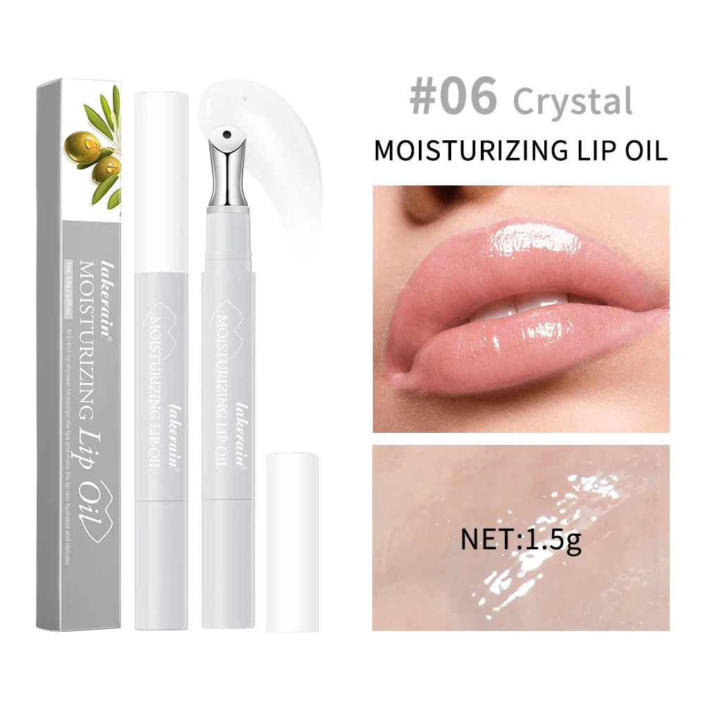 Lakerain Plumping Lip Gloss Hydrating Moisturizing Long Lasting Lip Oil Transparent Lip Tint Daily Lip Care Makeup Cosmetics Oasis Select 6Crystal