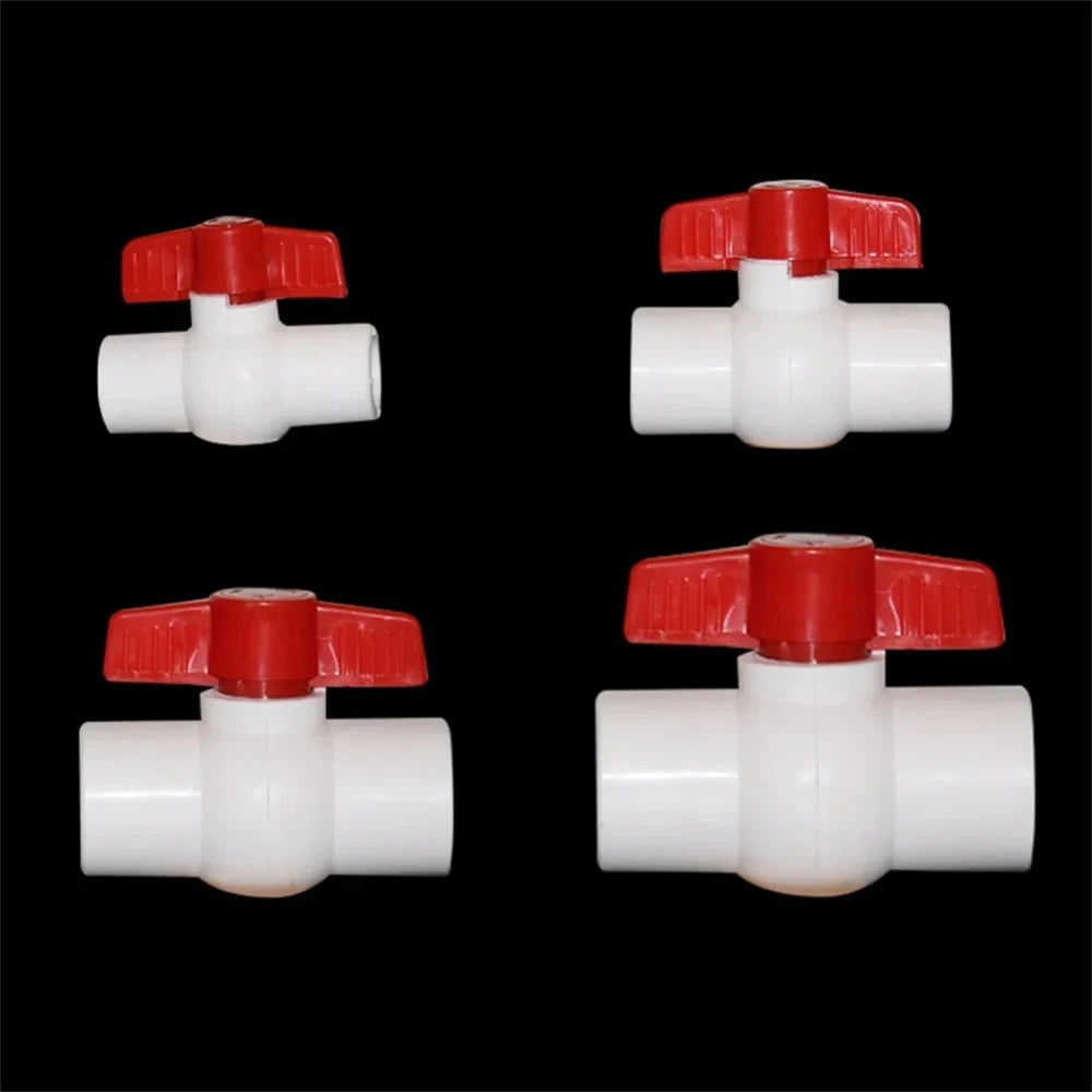 Butterfly Valve 20/25/32/40/60mm Connector Pipe PVC Garden Irrigation Aquarium Drainage System Water Supply Fittings White Oasis Select
