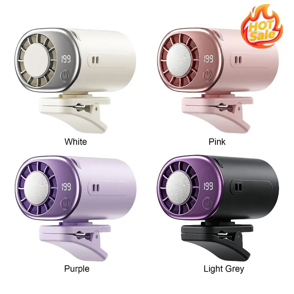 USB Rechargeable Cooling Fan with LED Display Personal Cooling Fans 199 Speeds Adjustable 2000mAh Battery for Auto Vehicle Oasis Select