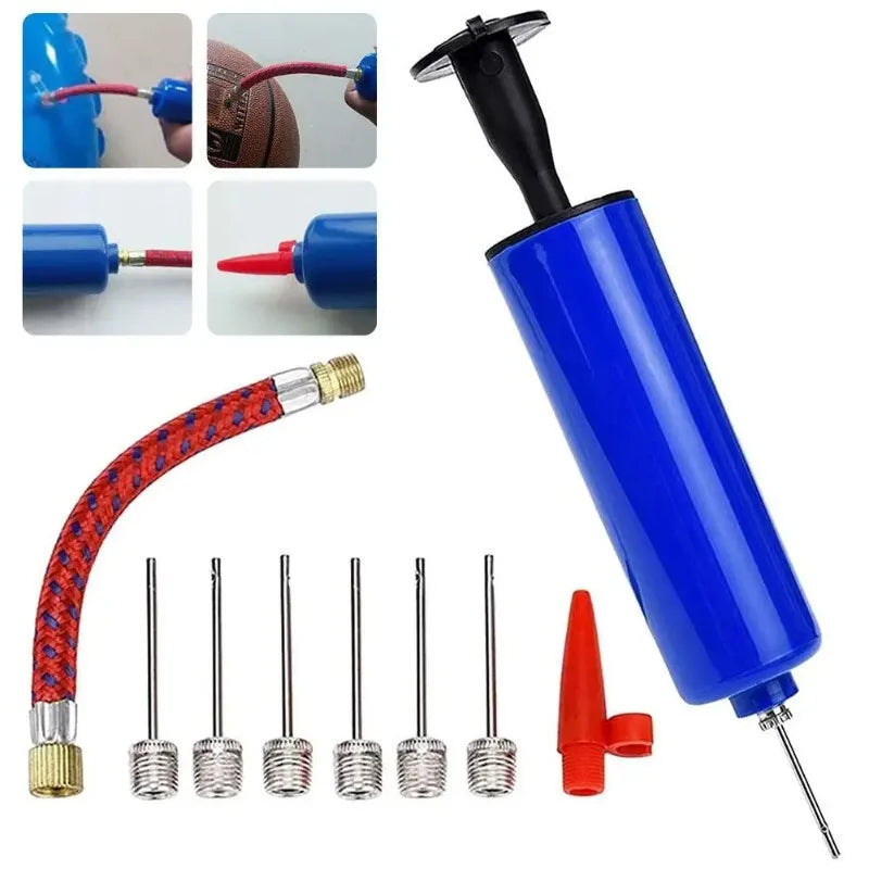 1pcs Universal Handheld Inflator Compact Portable Air Pump with Needle Practical Tool for Outdoor Sports Ball Inflation Oasis Select