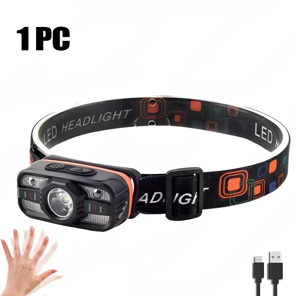 Powerful LED Induction Headlamp Use18650 Rechargeable battery Headlight Aluminium Outdoor camping Lamp High Lumen Head Torch Oasis Select T298-A Sensor