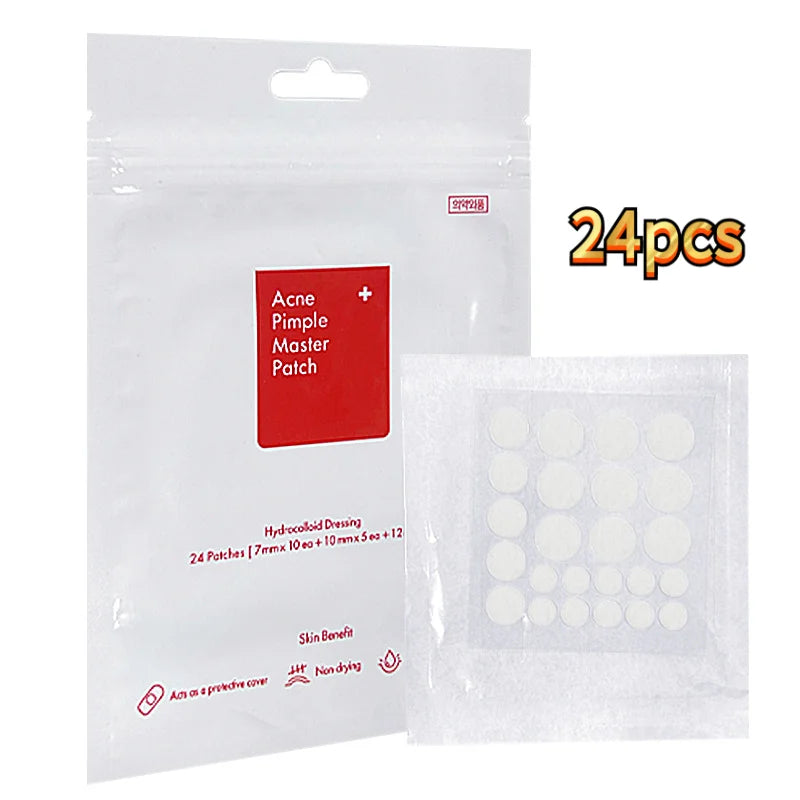 24-720pcs Hydrocolloid Invisible Breathable Pimple Patch Acne Removal Acne Cover Face Spot Pimple Patch Skin Care Stickers Oasis Select MR-04