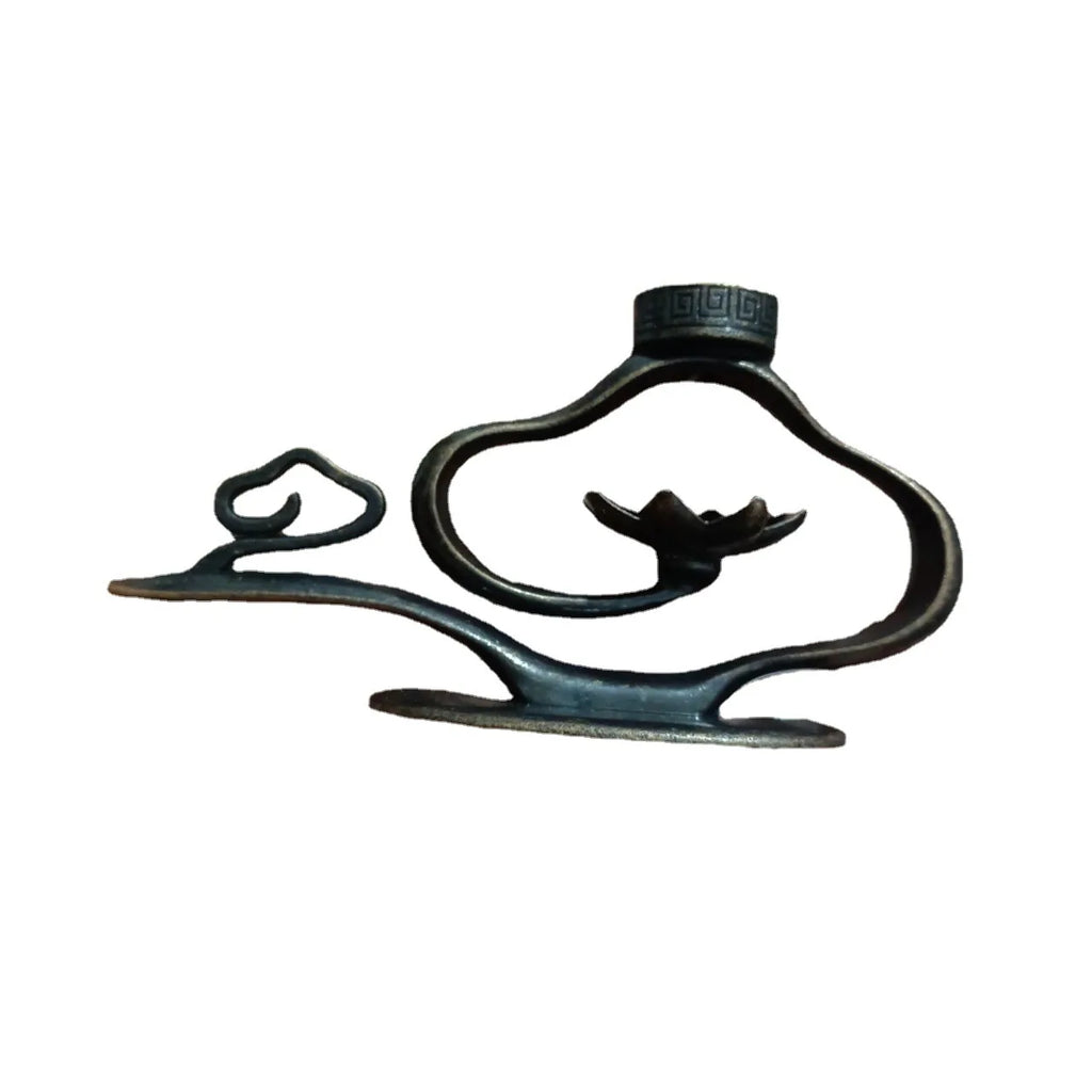 Creative Xiangyun Xiangtuo household indoor vertical reverse flow incense burner copper plated tea ceremony home decoration Oasis Select