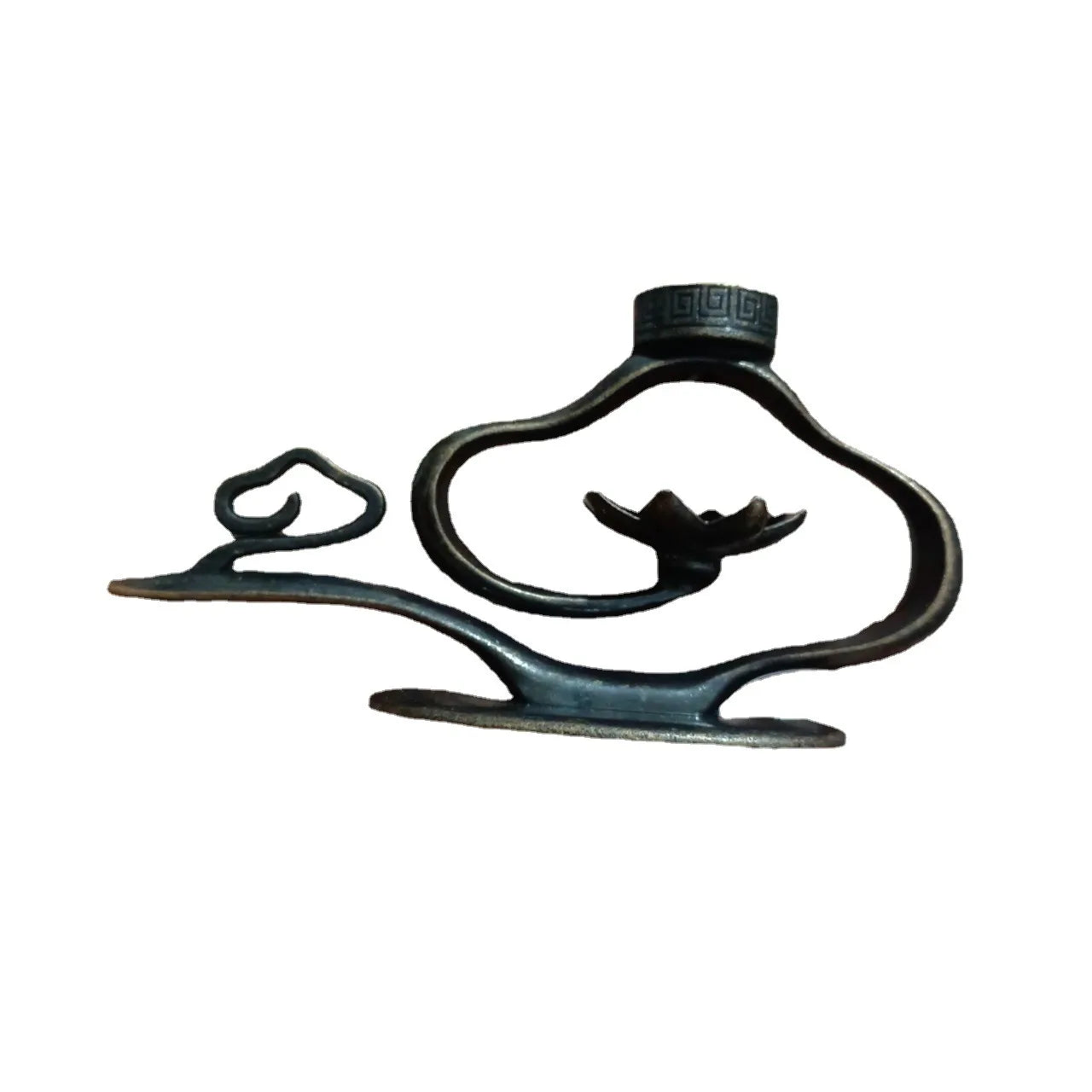 Creative Xiangyun Xiangtuo household indoor vertical reverse flow incense burner copper plated tea ceremony home decoration Oasis Select