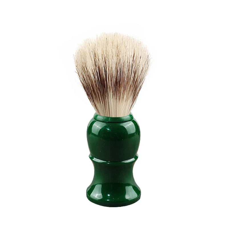 Plastic Shaving Brush Bowl Set Beard Care Soap Foam Mug Bowl With Handle Facial Bristle Hair Salon Barber Soap Foam Shave Men Oasis Select Green Brush