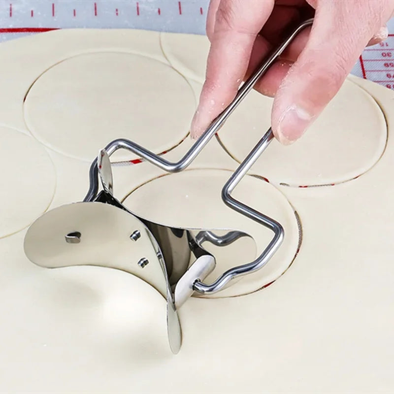 304 Stainless Steel Dough Circle Roller Machine Dumpling Maker Kitchen Pastry Embosser DIY Pie Ravioli Pasta Baking Accessories Oasis Select