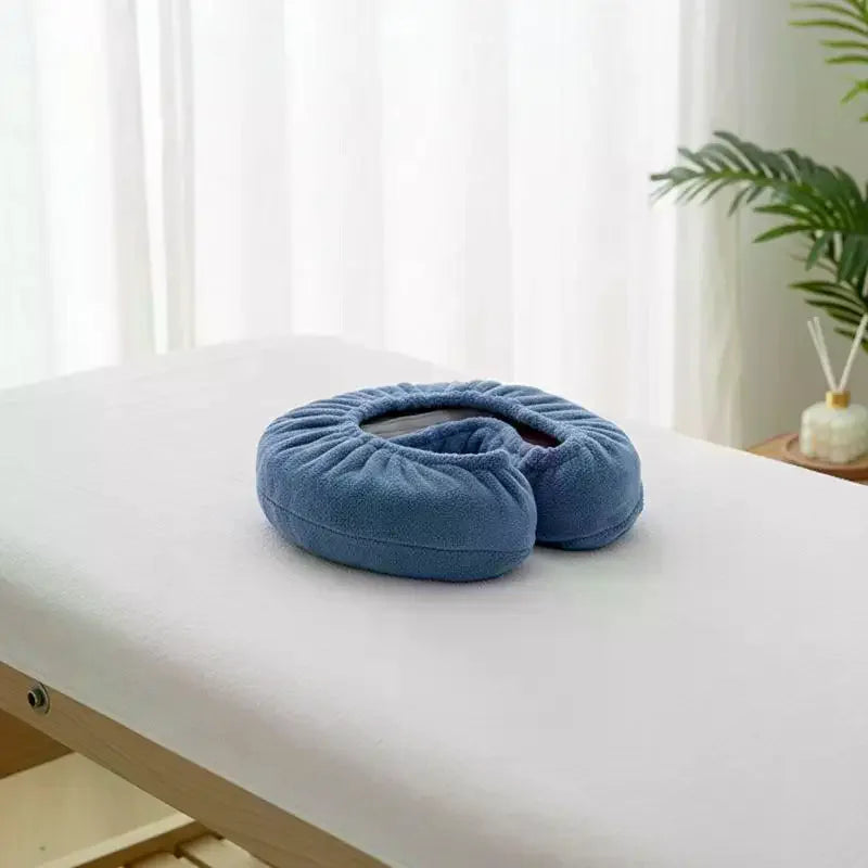 U-Shaped Facial Pillow Cover Microfiber Face Cradle Covers Large Size Soft And Reusable Massage Headrest Cover Beauty Supplies Oasis Select
