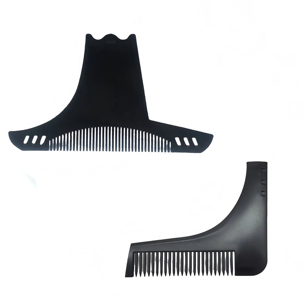 Beard Shaping Tool Non Slip Line Up Guide with Comb for Sharp Cheek Neckline Universal Men Grooming Barber Accessory Oasis Select Combo 2pcs