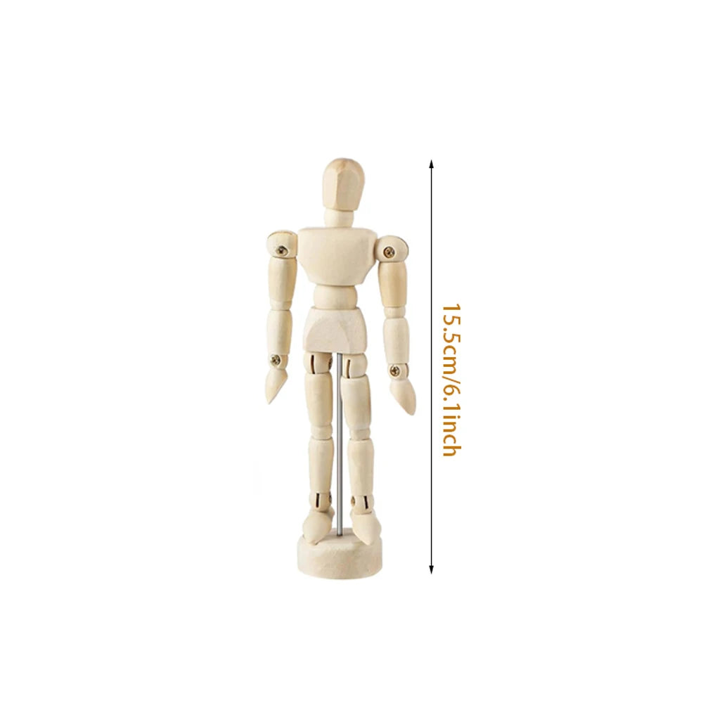 Wooden Hand Body Draw Action Toys Drawing Sketch Mannequin Model Movable Limbs Figures Home Decor Artist Models Jointed Doll Oasis Select 5.5 Inch