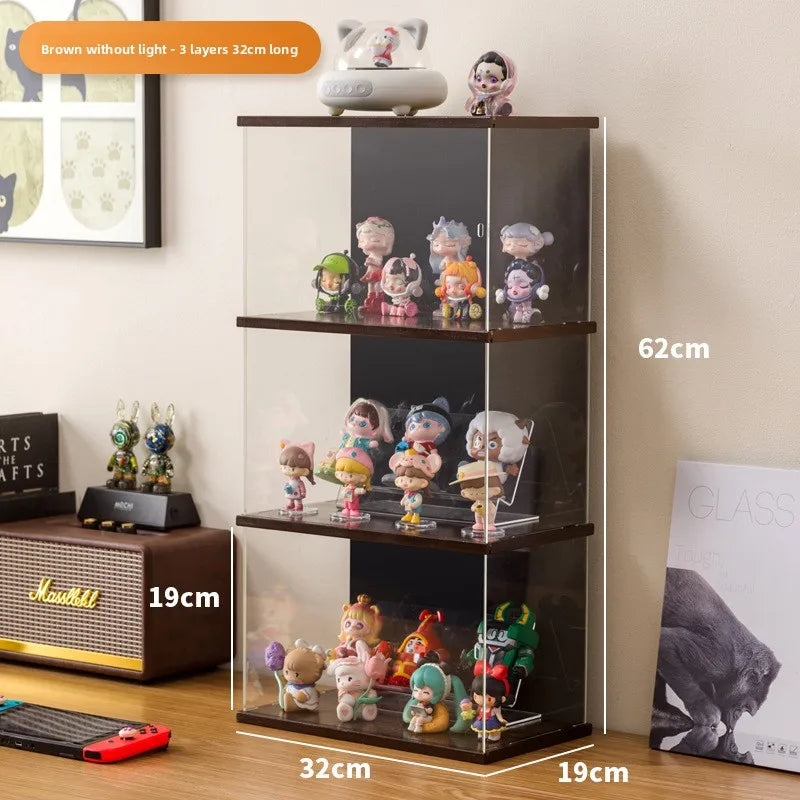 Figure building block display cabinet multi-layer stackable dust storage cabinet tide play figure transparent display box Oasis Select Coffee 3-32