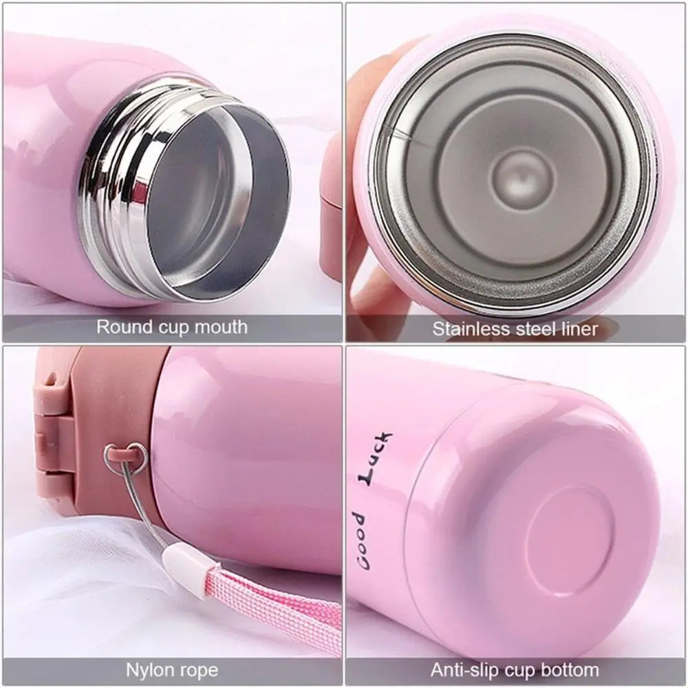 Wholesale 200ML Flip Top Thermal Mug Stainless Steel One Touch Kids Thermos Bottle Flask With Button Lid Oasis Select