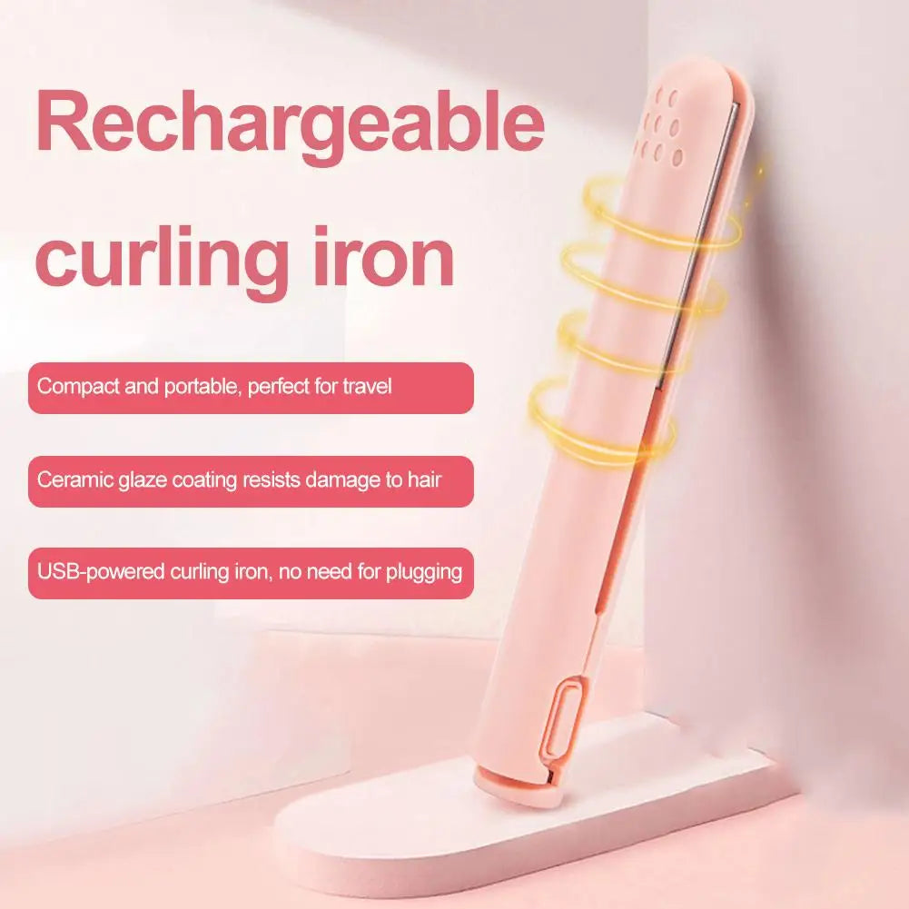 2-in-1 Mini Hair Straightener & Curler | Portable Travel Tool Hair Styling Tool Oasis Select