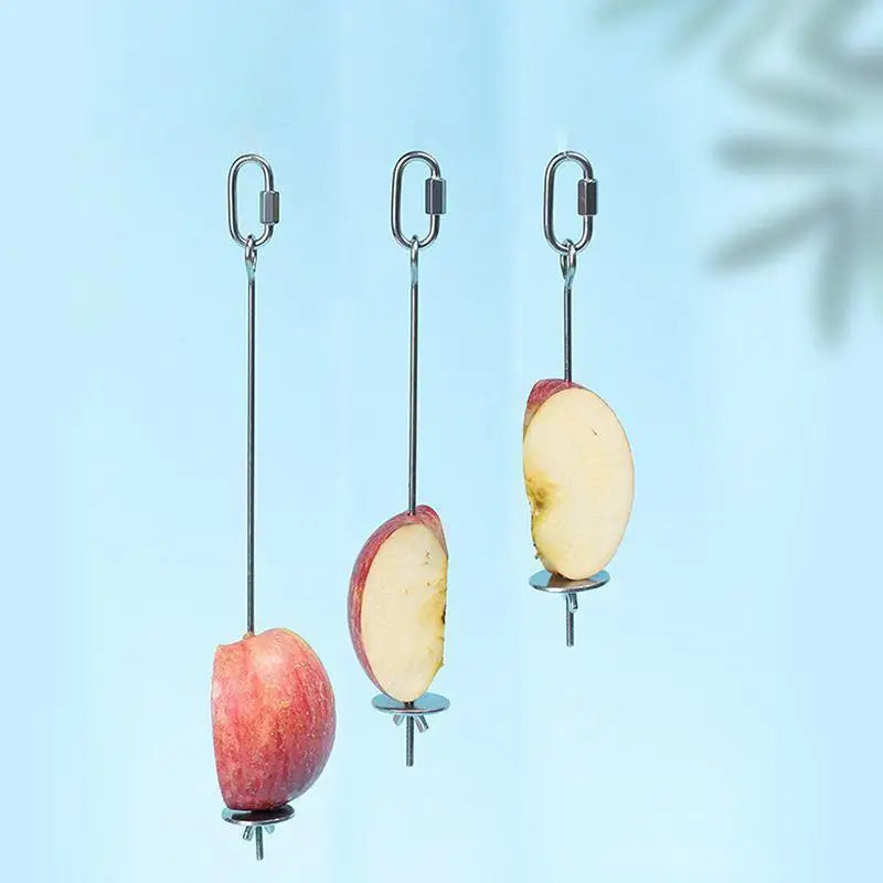 Stainless Steel Parrot Fruit & Veggie Feeding Fork | Bird Cage