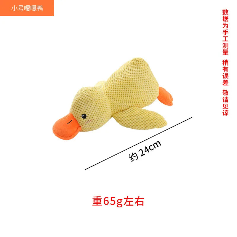 Bite-Resistant Yellow Quack Duck Plush Pet Toy | Baby-Like Sound & Teeth Grinding Design for Dogs & Cats Dog Toys Oasis Select small duck