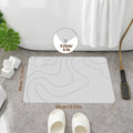 Toilet Door Non-slip Mat Absorbent Stone Bath Mat Entryway Rugs Bathroom Rugs Floor Mat Quick Drying Diatomite Stone Shower Mat Oasis Select Gray
