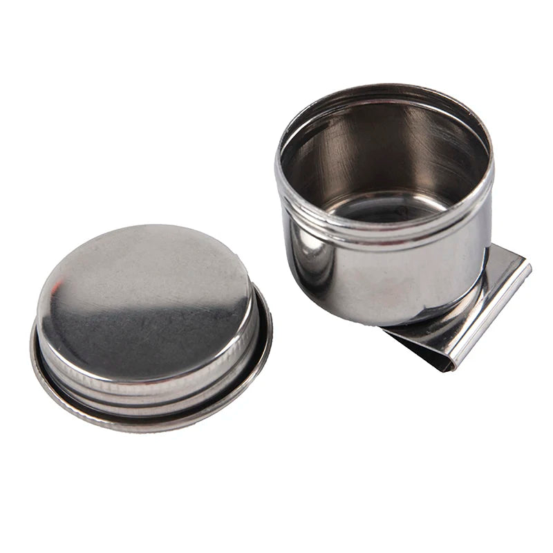 Stainless Steel Double Palette Cup with Lid | Oil Painting