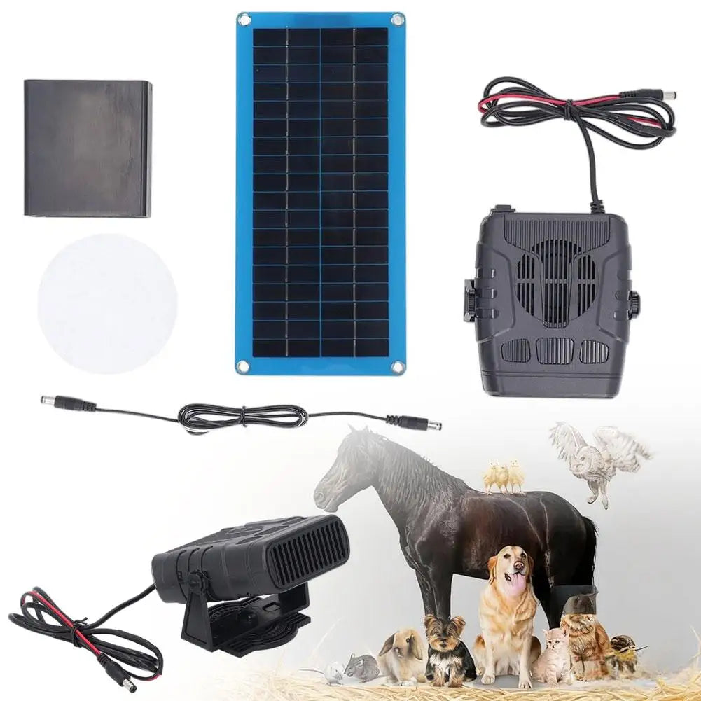 Electric Heater Powered Solar Panel Sunlight 30W Winter Protable Outdoor Camping Car Pets Warmer Drying and Heating Oasis Select