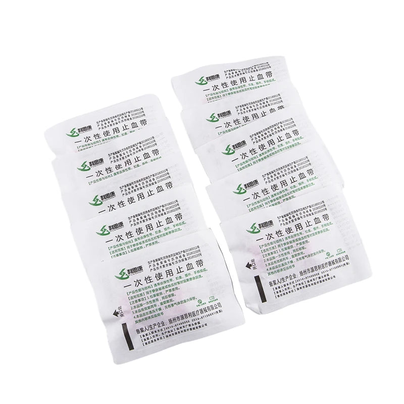 10strips Pre Cut Pink Elastic Belt Disposable Tourniquet First Aid Kit Product Medical Rubber Tourniquet Disposable Tourniquet Oasis Select