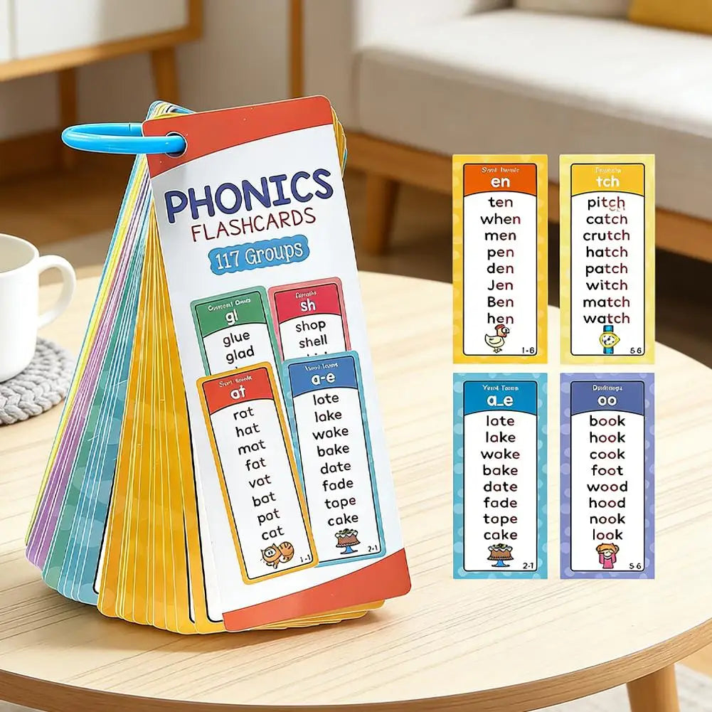 60-Piece Phonics Flash Cards for Kids – CVC Word Spelling