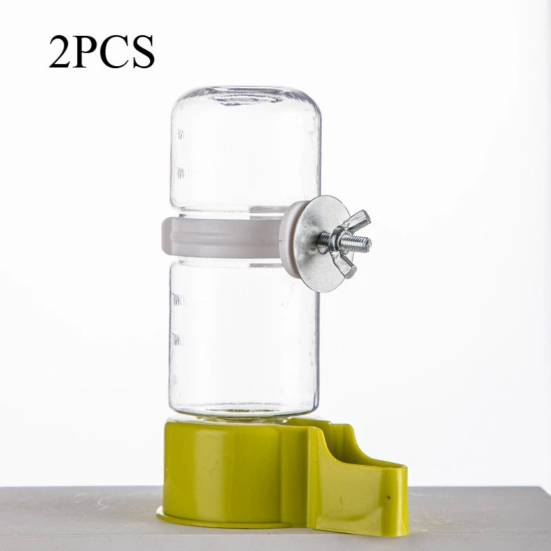 2 pieces of bird water dispenser, automatic water feeder, plastic cage-type water dispenser (not suitable for food feeding) Oasis Select green
