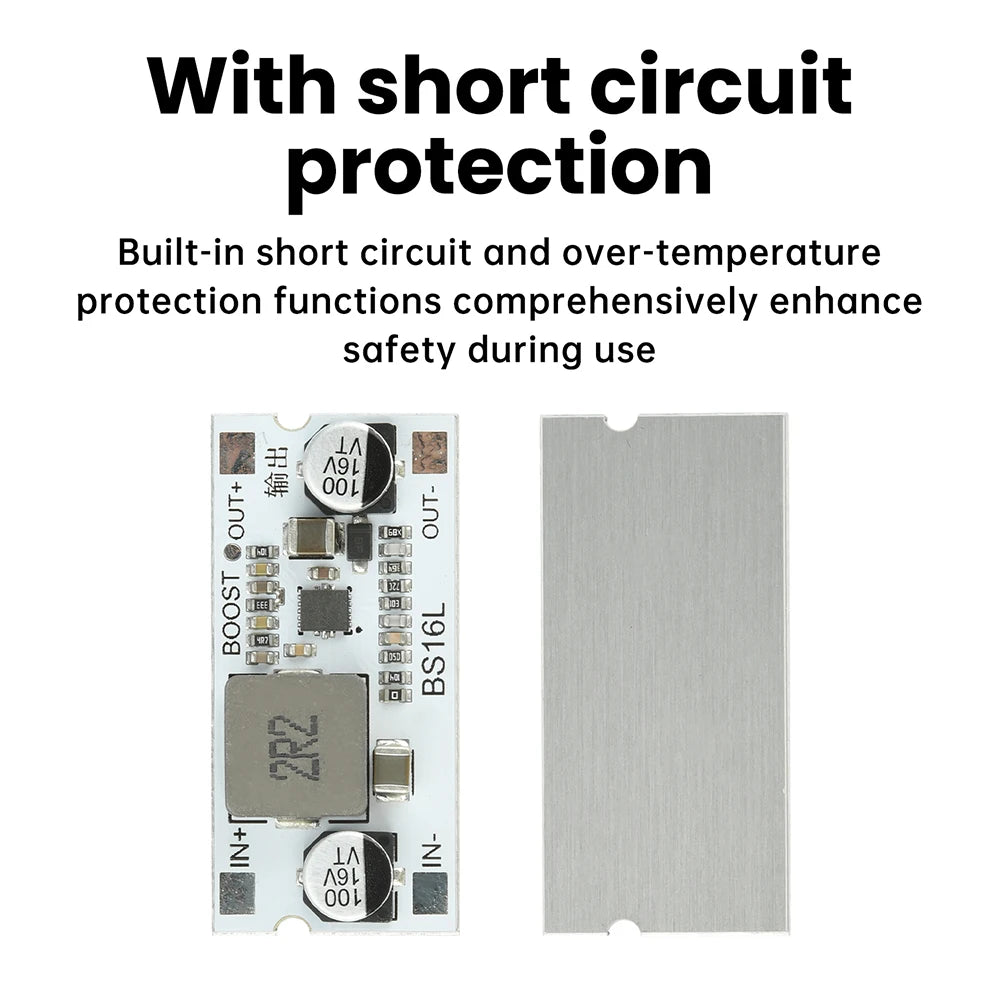 DC-DC Boost Converter Module 2.7-15V to 5V/9V/12V 12A High Efficiency Step Up Voltage Regulator With Short-Circuit Protection Oasis Select