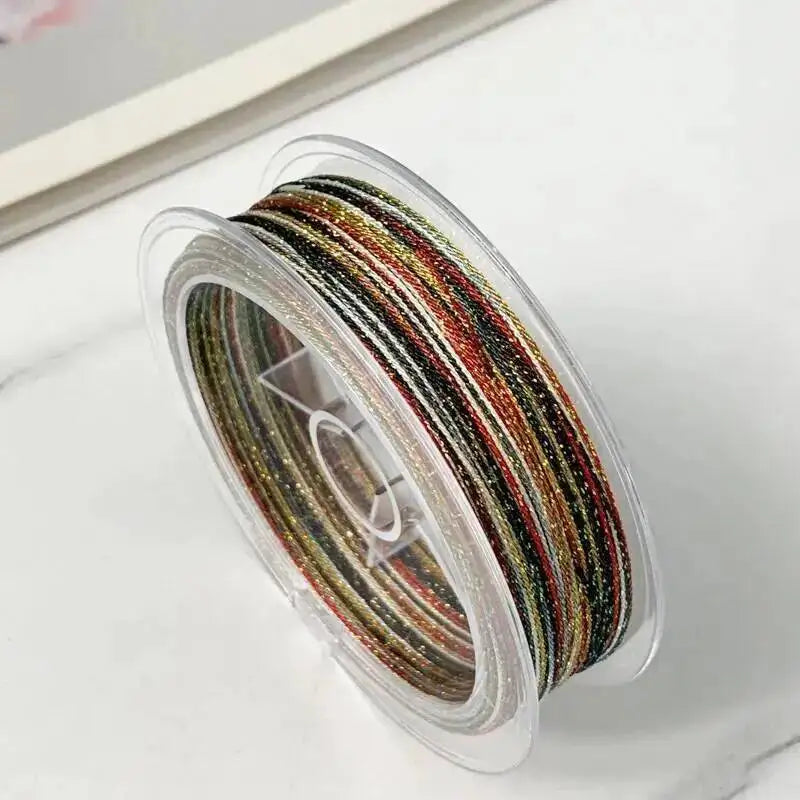 0.4MM Segment Dyed Starry Sky Thread 6-Strand Gradient Woven Rope DIY Bracelet Necklace Woven Iridescent Color Thread Oasis Select C45 0.4mm 50m
