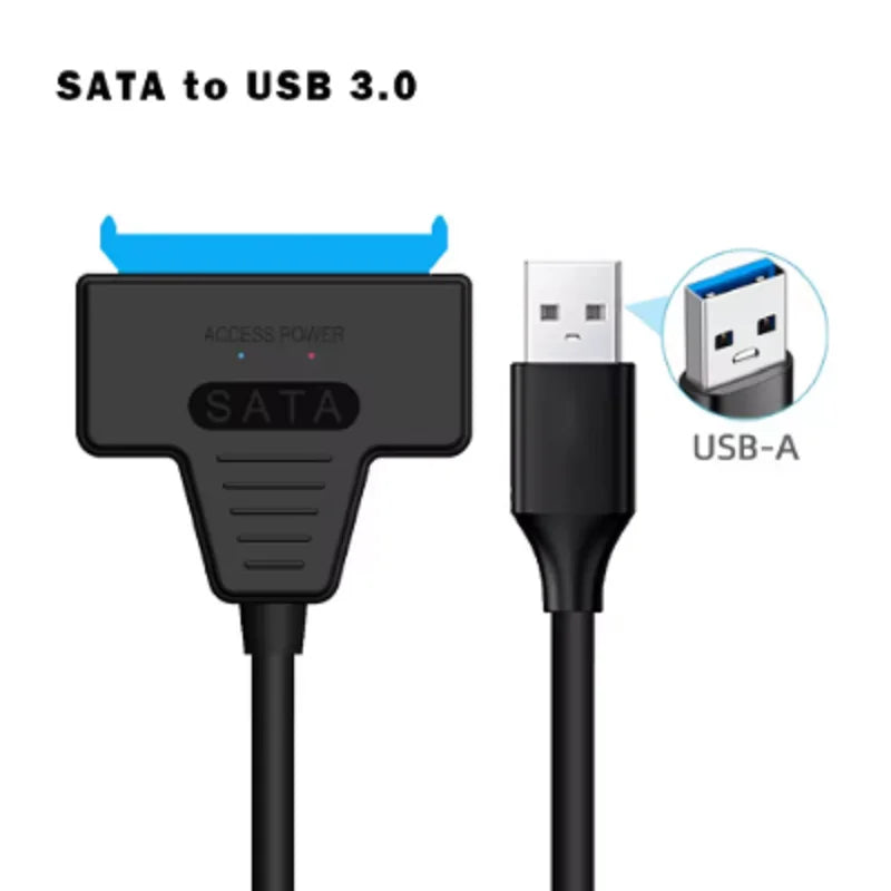SATA to USB 3.0 Type-C Adapter Cable Up To 6 Gbps High Speed Support 2.5 Inch External HDD SSD Hard Drive 22 Pin Sata III Cable Oasis Select USB 3.0