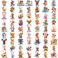 63-Piece Waterproof Temporary Tattoo Stickers – Animal & Anime
