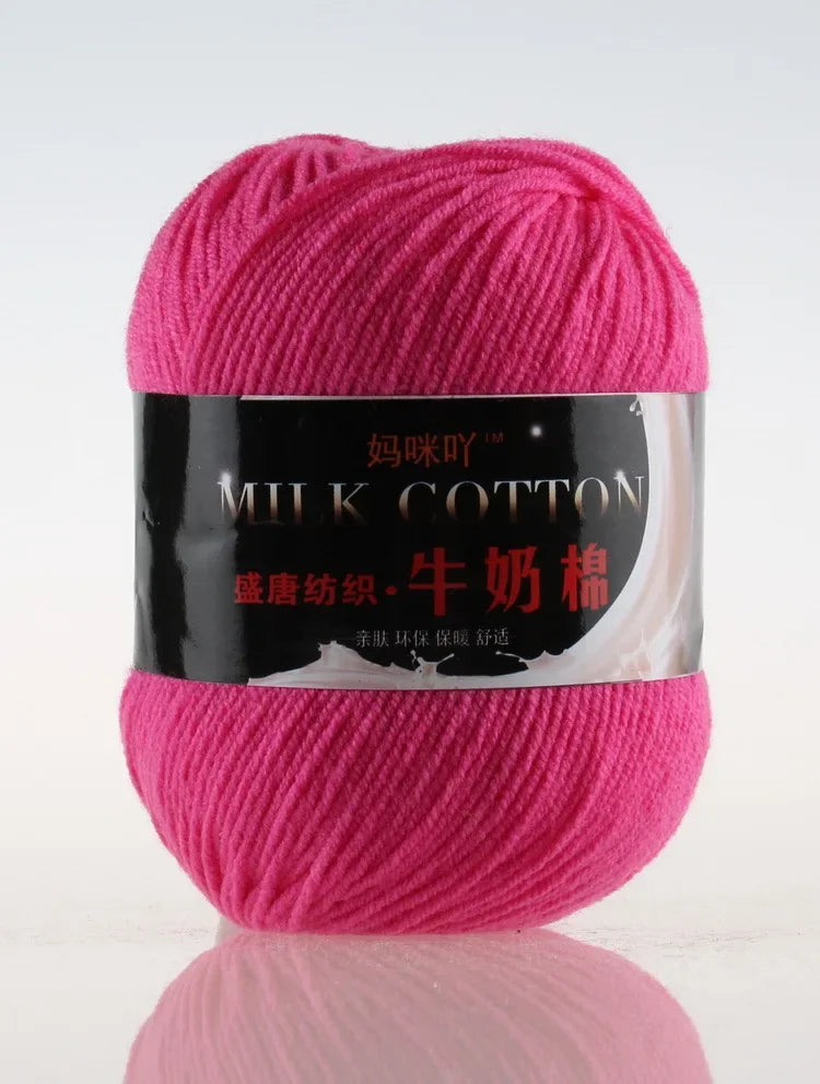 DIY Three Strands Graded Section Dyed Wool Medium Fine Cotton Thread Hand Crochet Doll Milk Cotton Thread Crochet Yarn Oasis Select