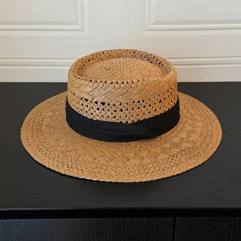 Wide-Brimmed Panama Straw Hat – Women's Beach Sun Hat