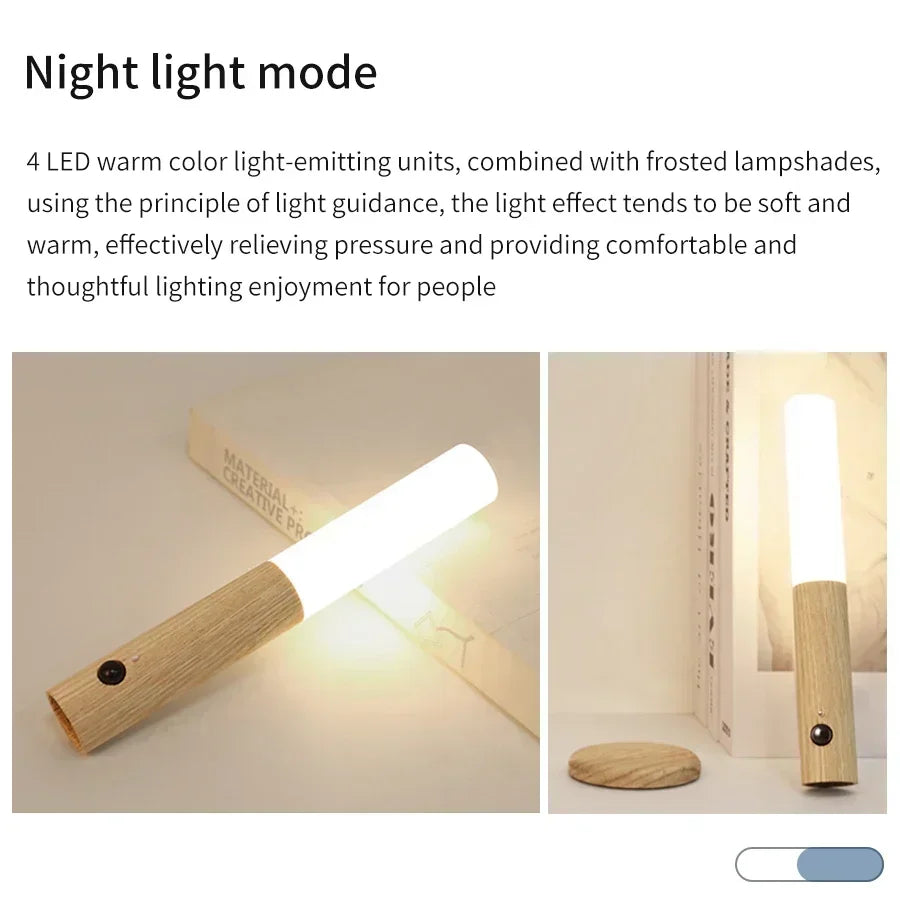 Motion Sensor LED Night Light – Rechargeable Magnetic Wall Lamp Motion Sensor Night Light Oasis Select