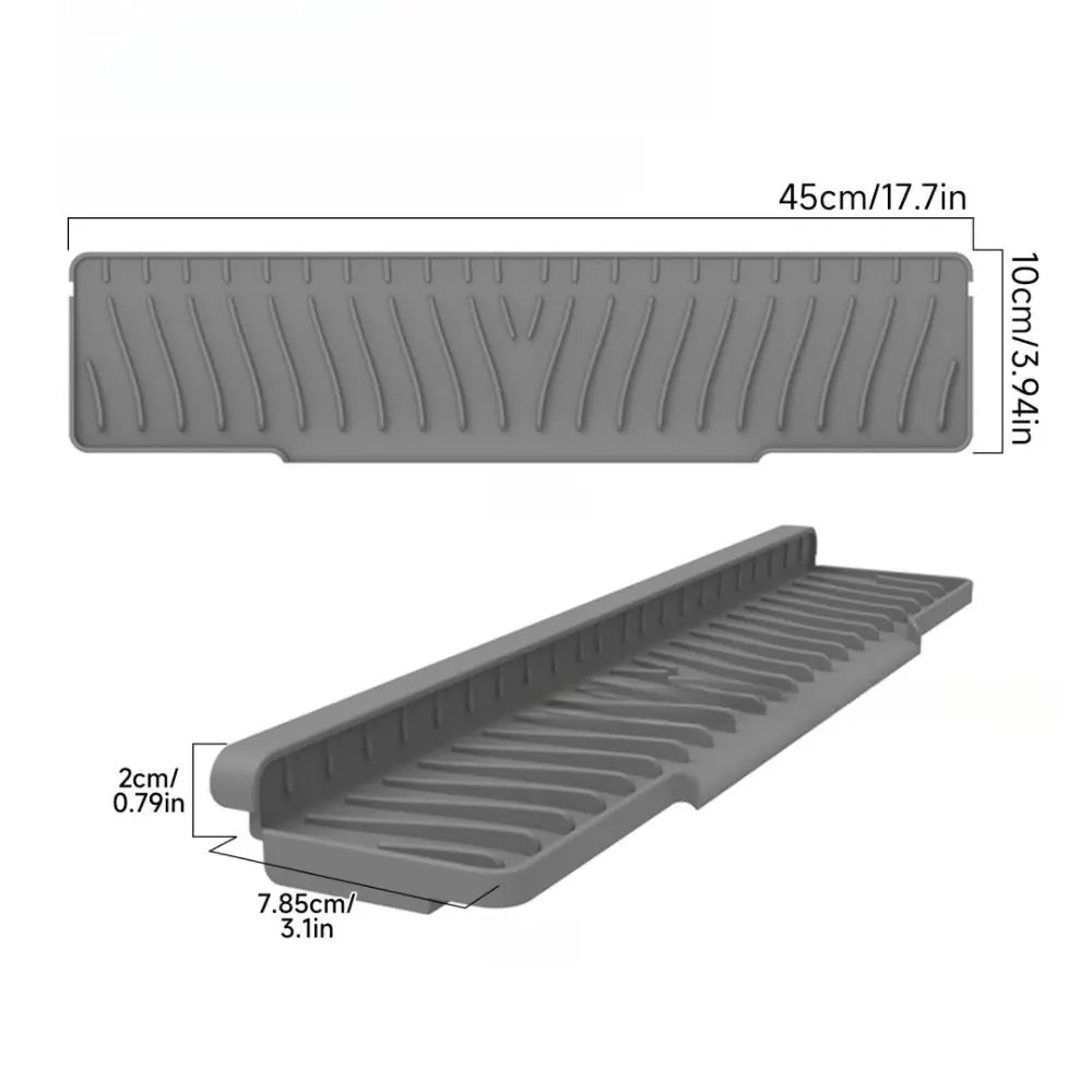 New Silicone Drain Mat 45cm Lengthen Anti-slip Kitchen Sink Holder Faucet Accessories Sink Splash Guard Farmhouse Decor Oasis Select
