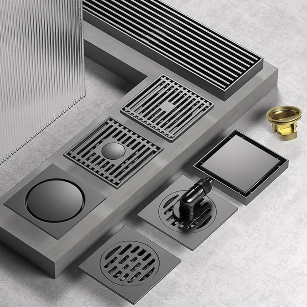 Stainless Steel Shower Floor Drain Grey Backflow Preventer Kitchen Sink Strainer Anti-odor Thickened Waste Drain Universal Oasis Select